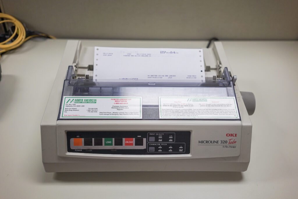Photo showing a 320 printer.